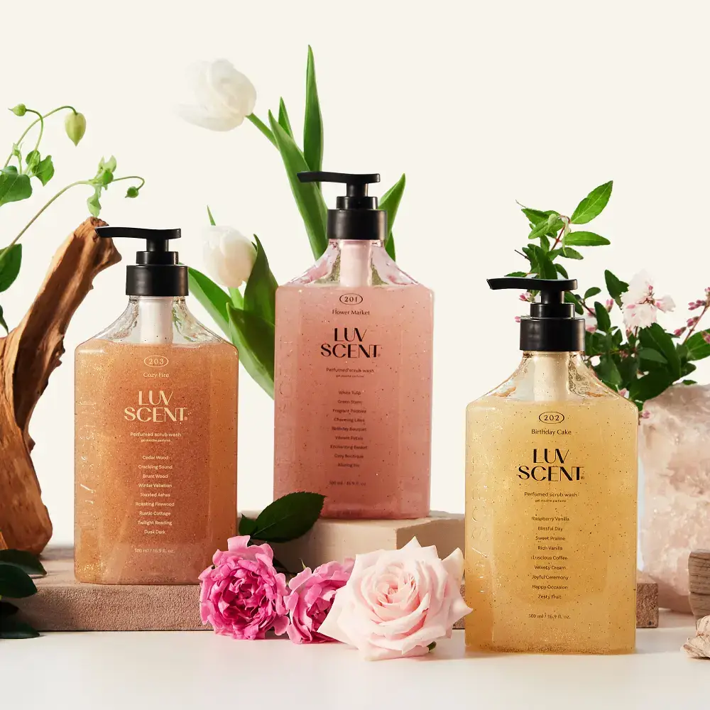 럽센트 스크럽 워시 500ml 3종 택1 (화이트튤립/라즈베리바닐라/시더우드)