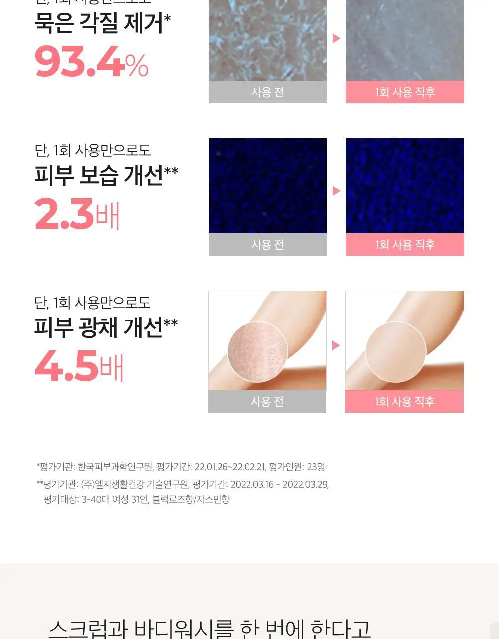 벨먼 내추럴 스파 수분광채 스크럽워시 400ml 4종 택1 상세페이지 6