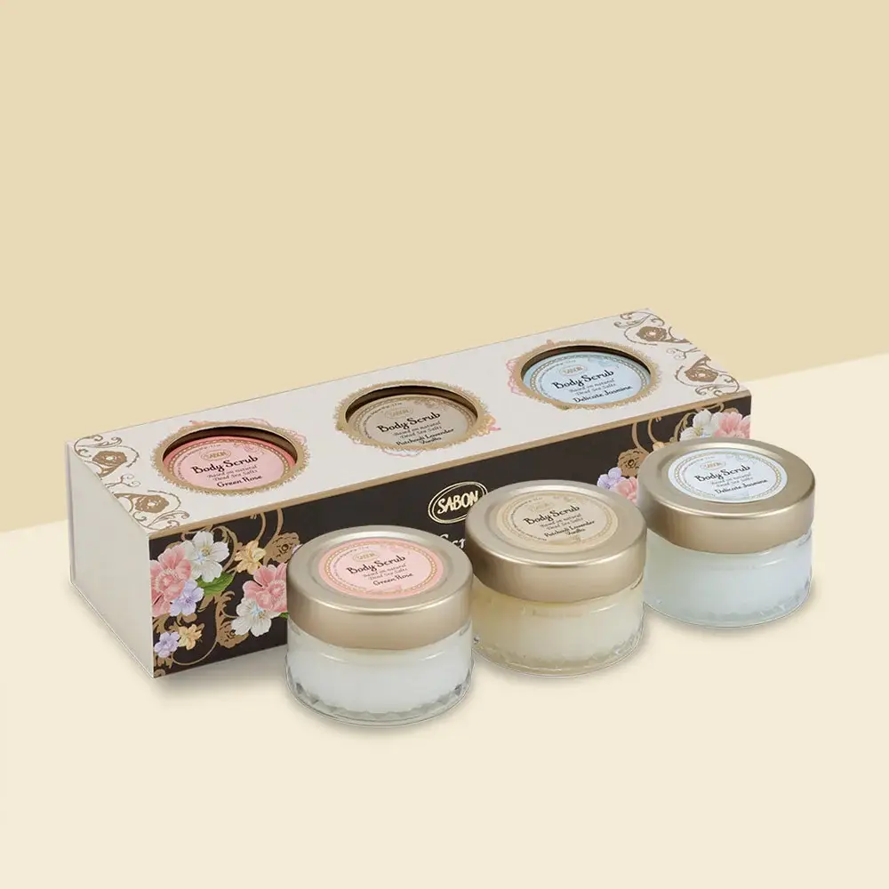 사봉 바디스크럽 60g 3종 키트 기획 (자스민+그린로즈+파츌리라벤더바닐라)