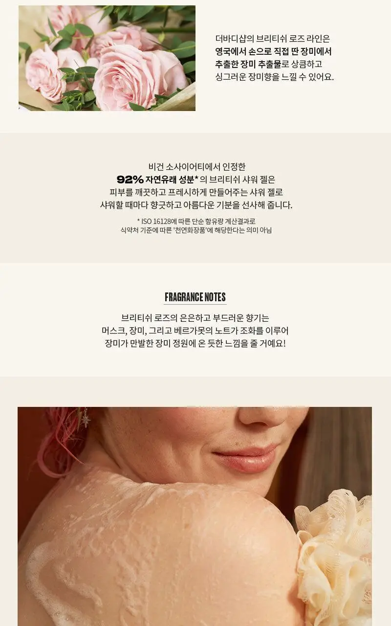 더바디샵 브리티쉬 로즈 샤워젤 250ml 상세페이지 2