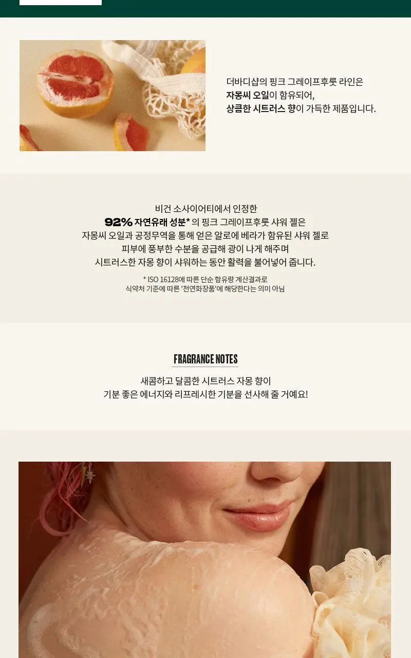 더바디샵 핑크 그레이프후룻 샤워젤 250ml 상세페이지 2