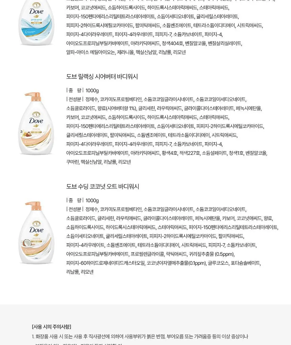 도브 바디워시 1000G 6종 택1 상세페이지 39