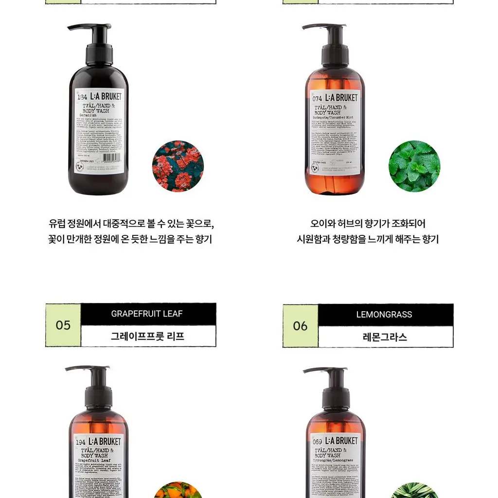 라부르켓 핸드&바디워시 240ml 택1 상세페이지 9
