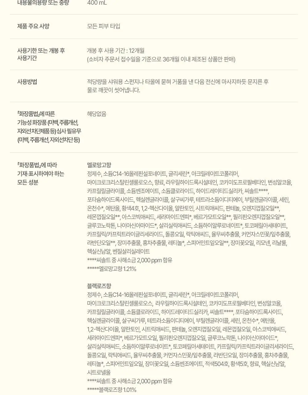 벨먼x뵈르뵈르 내추럴 스파 스크럽워시 400ml 2입 기획 3종 택1 상세페이지 12