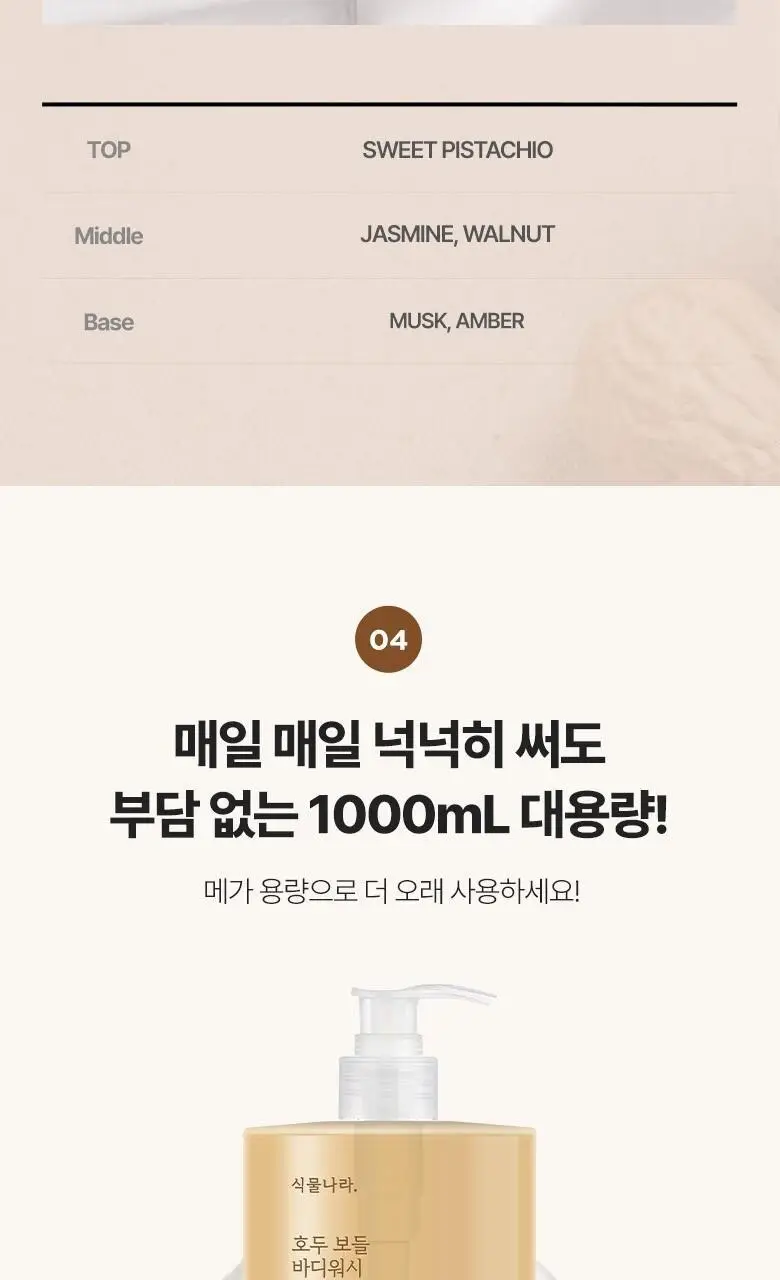 식물나라 대용량 바디워시 1000mL 3종 중 택 1 상세페이지 8