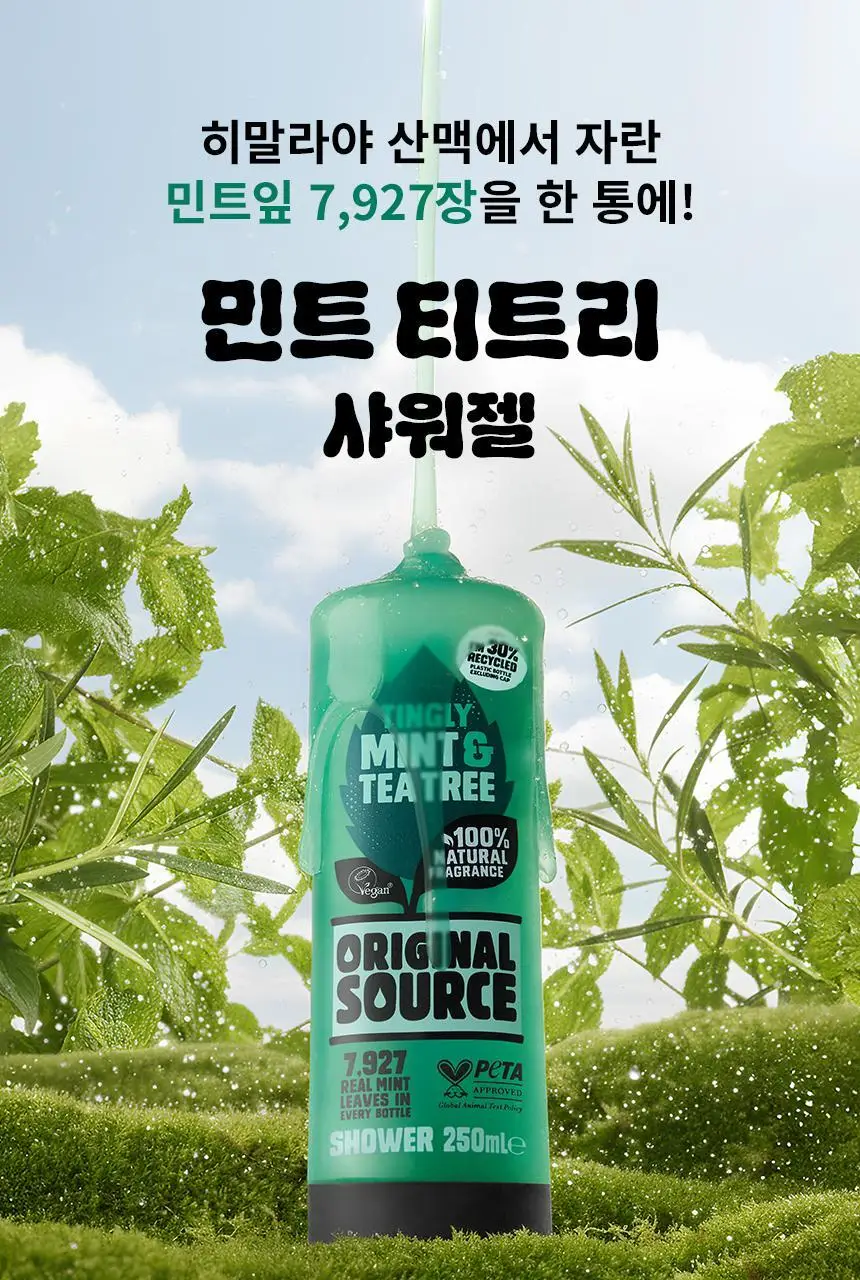 오리지널소스 민트 티트리 샤워젤 250ml 상세페이지 5