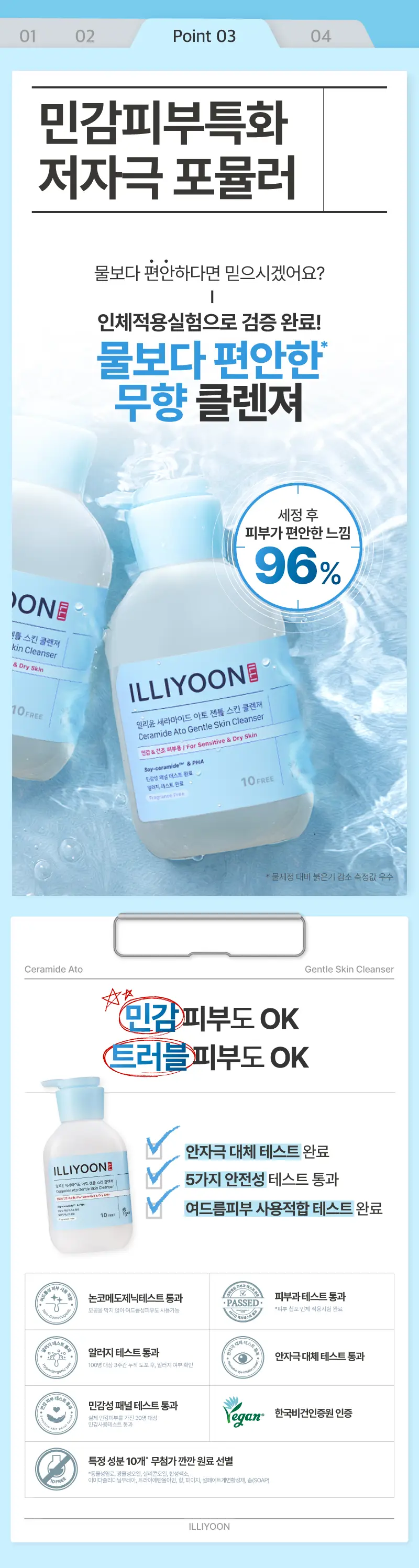 일리윤 세라마이드 아토5.0 젠틀 스킨 클렌져 400ML 상세페이지 11
