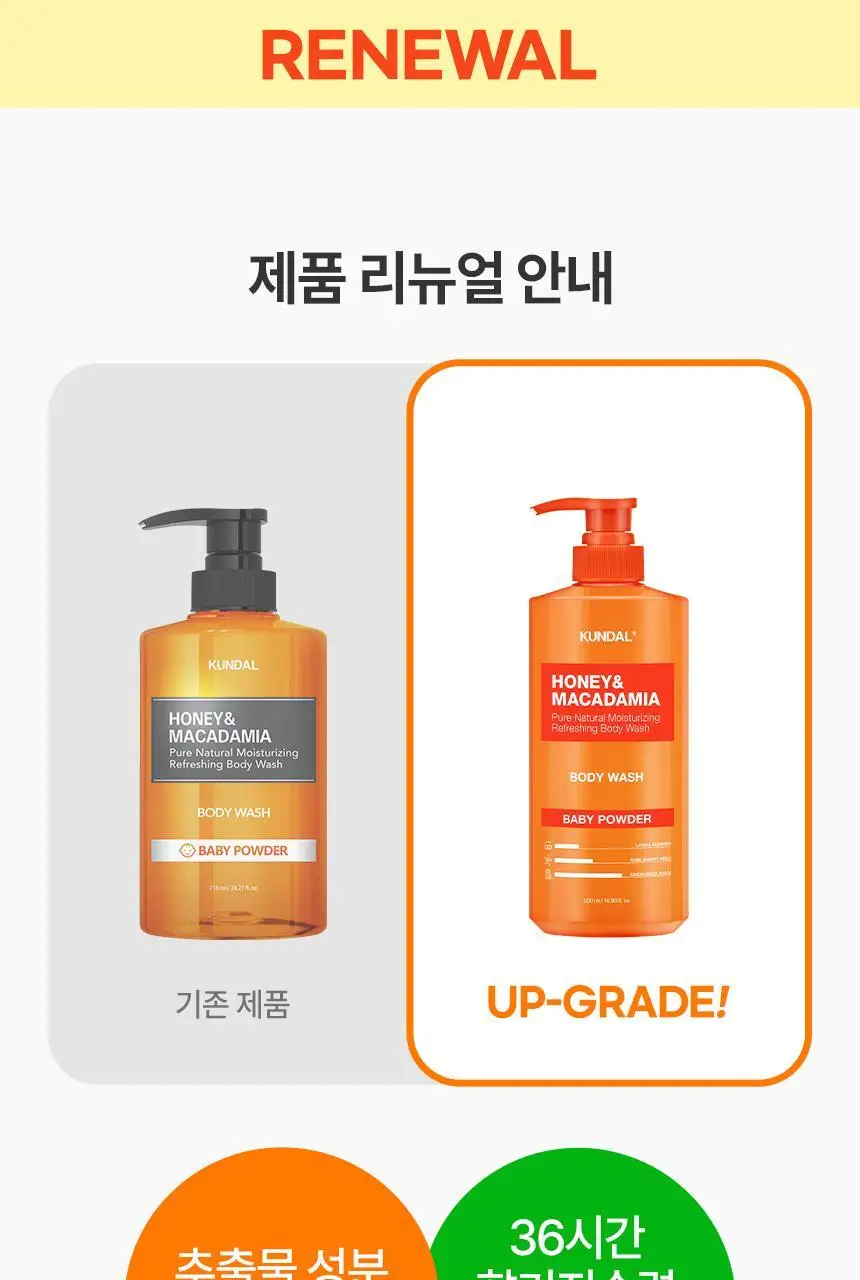 쿤달 퓨어 바디워시 500ml 4종 택1 상세페이지 2