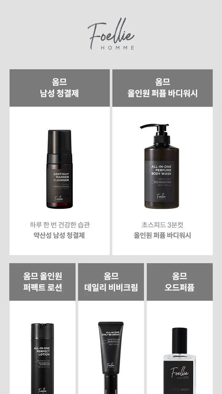 포엘리에 옴므 올인원 로션 바디워시 퍼퓸 샴푸 모음전 상세페이지 55