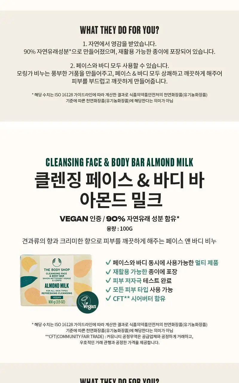 더바디샵 클렌징 페이스&바디 바 100g 7종 택 1 상세페이지 4