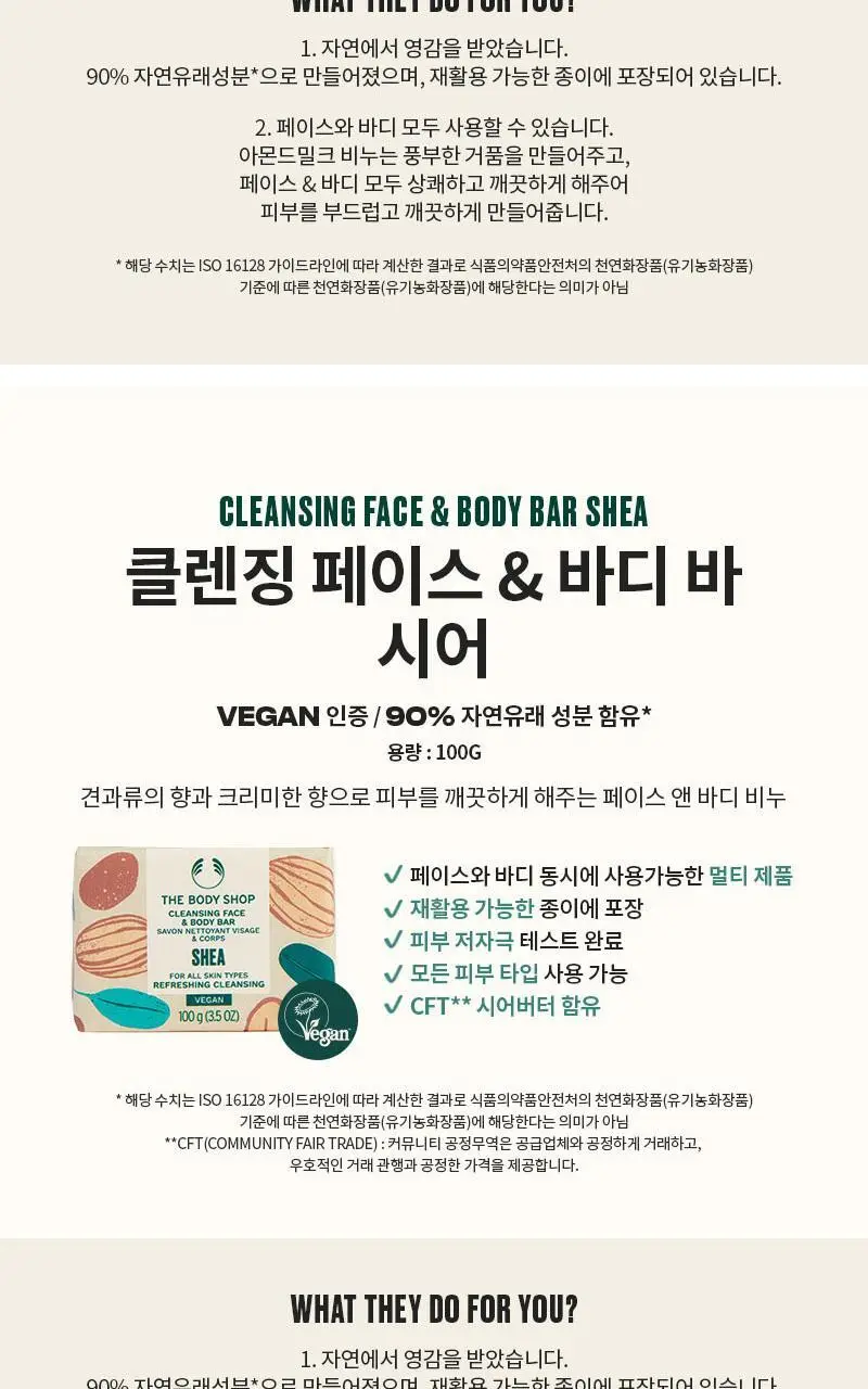 더바디샵 클렌징 페이스&바디 바 100g 7종 택 1 상세페이지 5