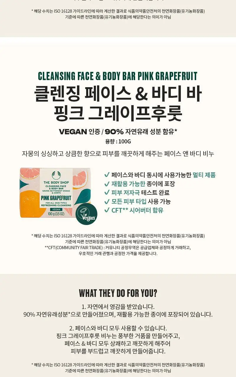 더바디샵 클렌징 페이스&바디 바 100g 7종 택 1 상세페이지 7