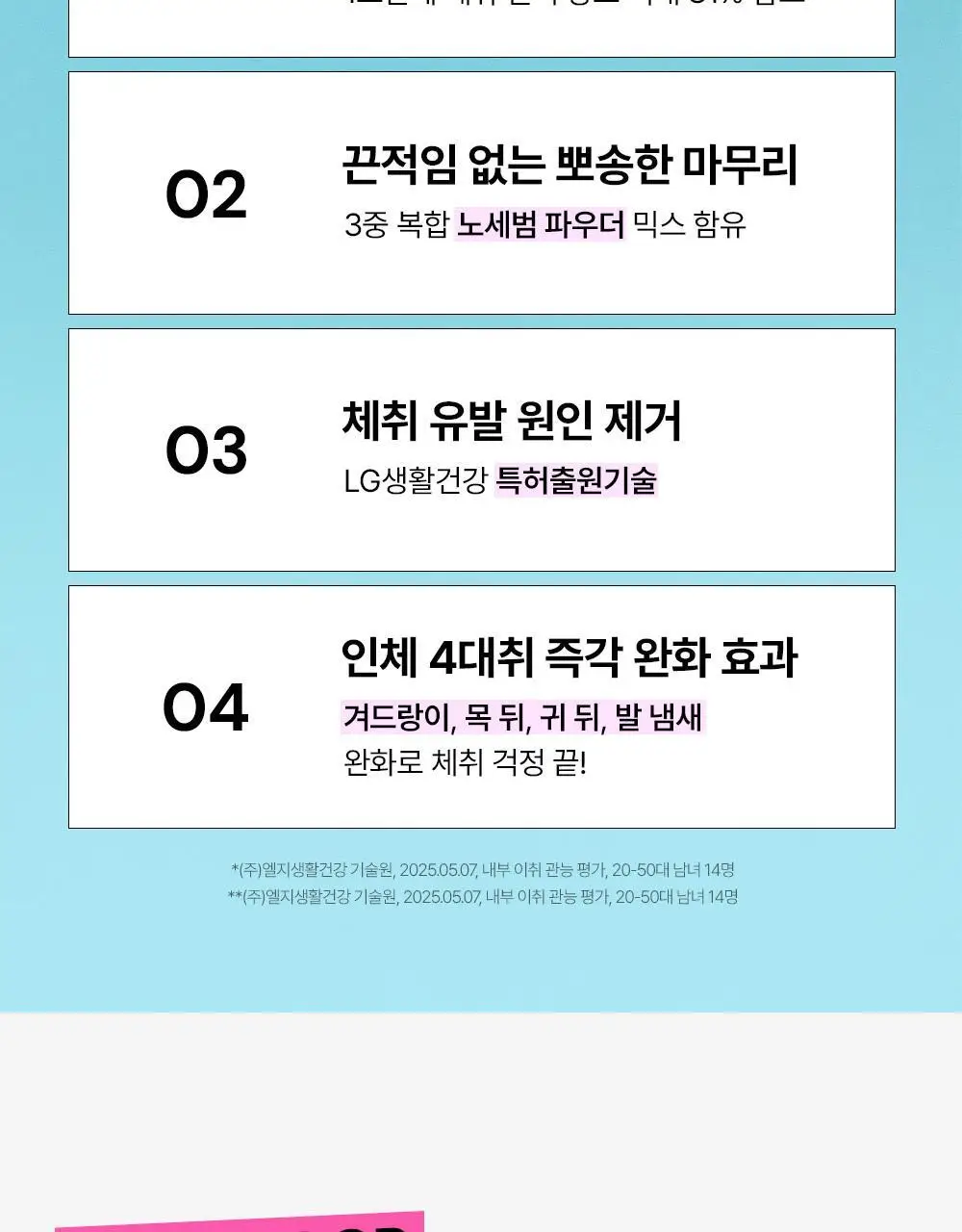 46cm 체취솔루션 데오드란트 바디 미스트 150ml 2종 택1 (시트러스 / 아쿠아프레쉬) 상세페이지 6