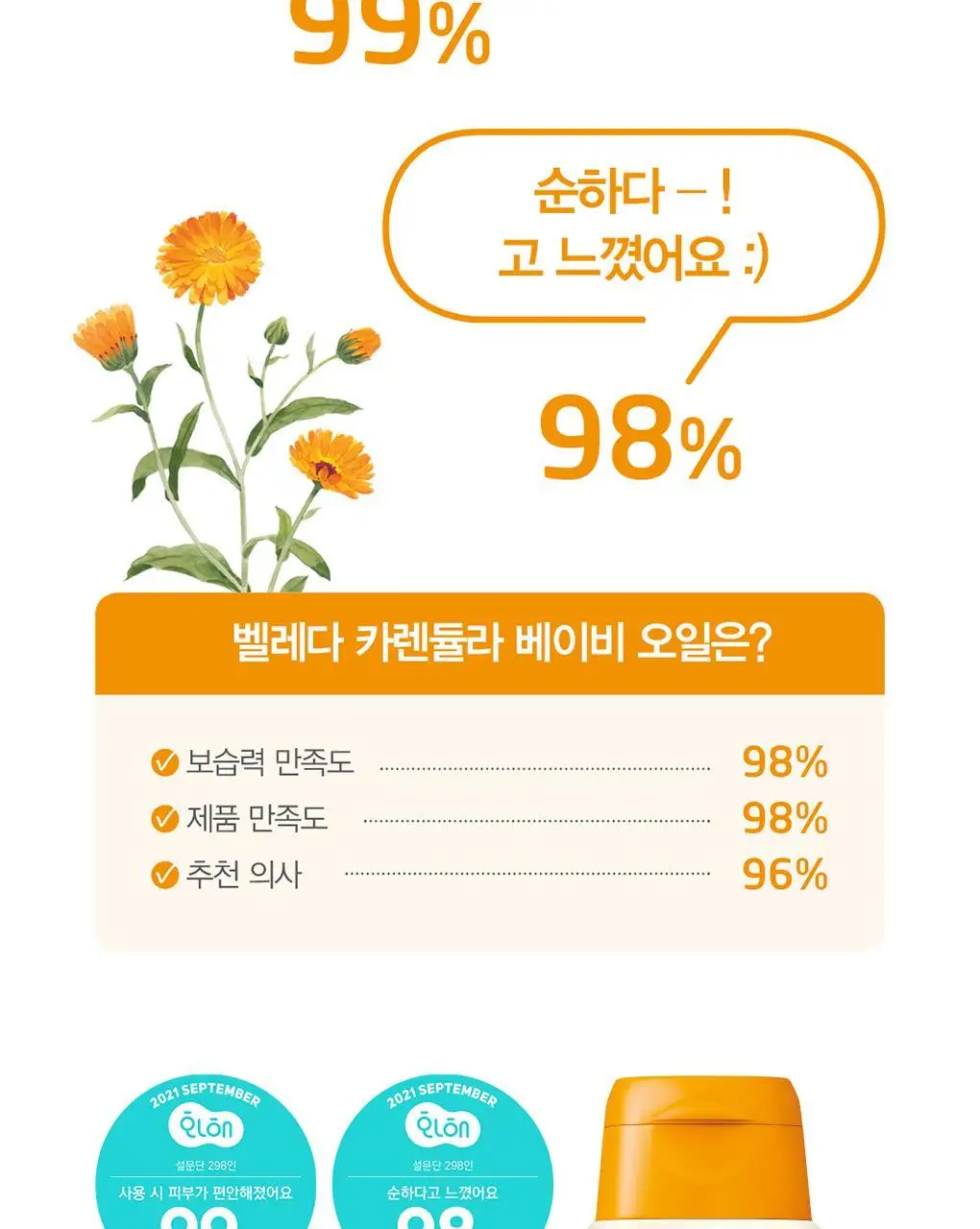 벨레다 카렌듈라 베이비 오일 200ml (무향) 상세페이지 2