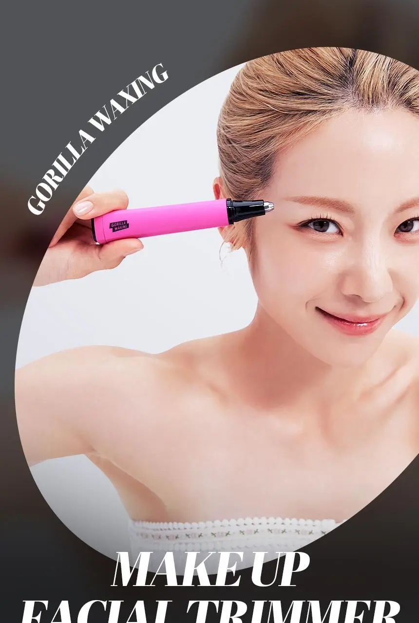고릴라왁싱 2in1 멀티 메이크업 페이셜 트리머 전동 눈썹정리기 눈썹칼 상세페이지 5