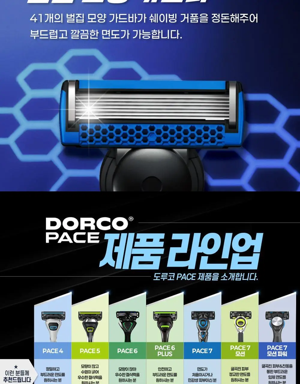 도루코 PACE7 면도기 (핸들+7입날) (리뉴얼) 상세페이지 9