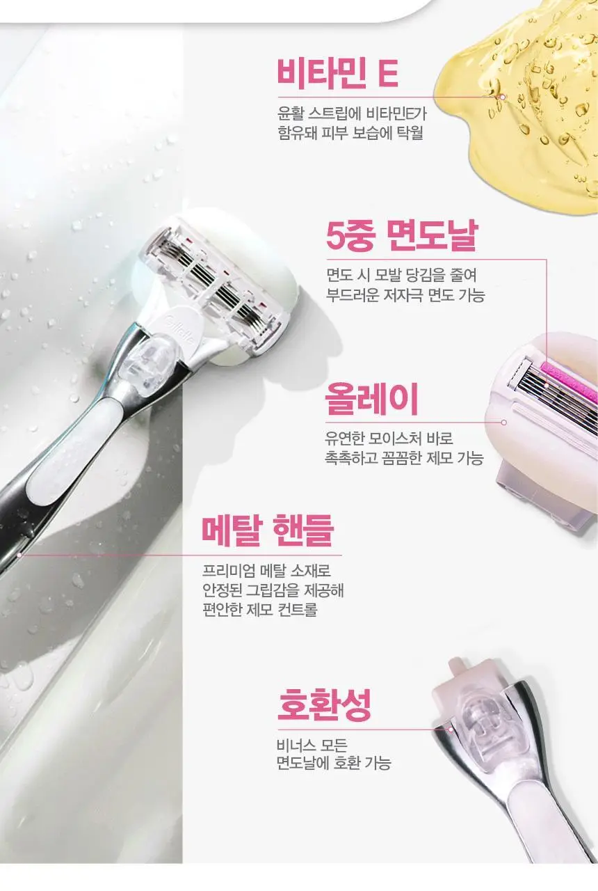 비너스 올레이 슈가베리 면도기 본품기획/리필 2종 택1 상세페이지 2