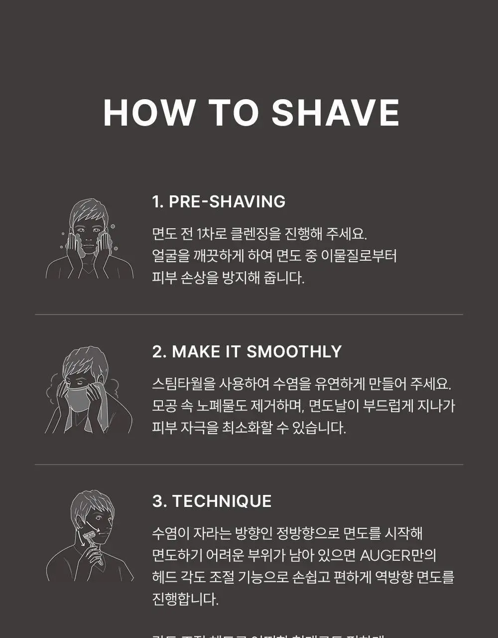 카이 AUGER 면도기 트라이얼 기획 (핸들+교체날1입) 상세페이지 13