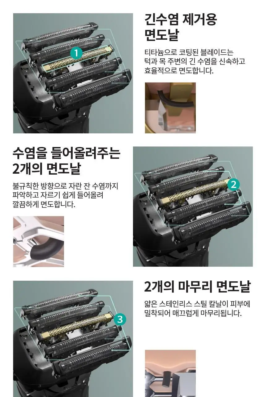 파나소닉 람대쉬 ES-LV9U 5중날 프리미엄 전기면도기 상세페이지 9