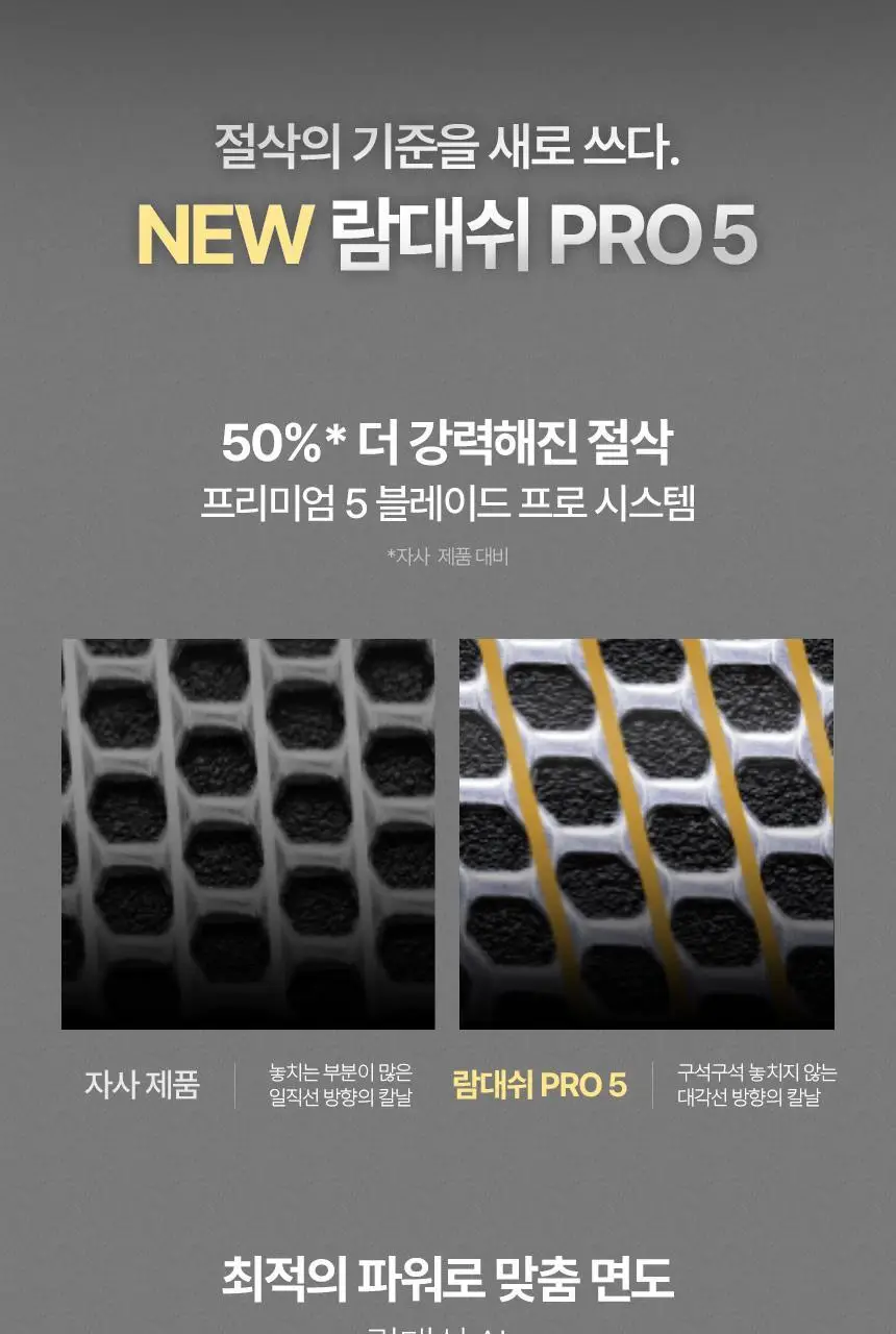 파나소닉 람대쉬 PRO 5중날 전기 면도기 ES-L550U 상세페이지 8