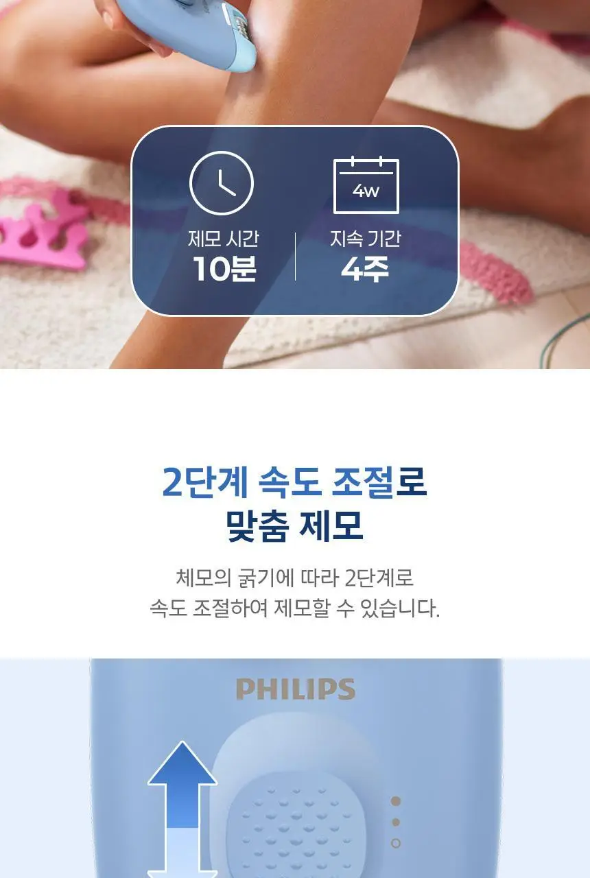 필립스 샤티넬 2 in 1 모근제거기 BRE247 제모기 상세페이지 8