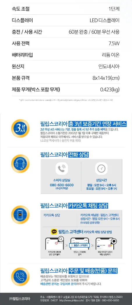 필립스 전기면도기 S3000 시리즈 (S3241/12) 상세페이지 8