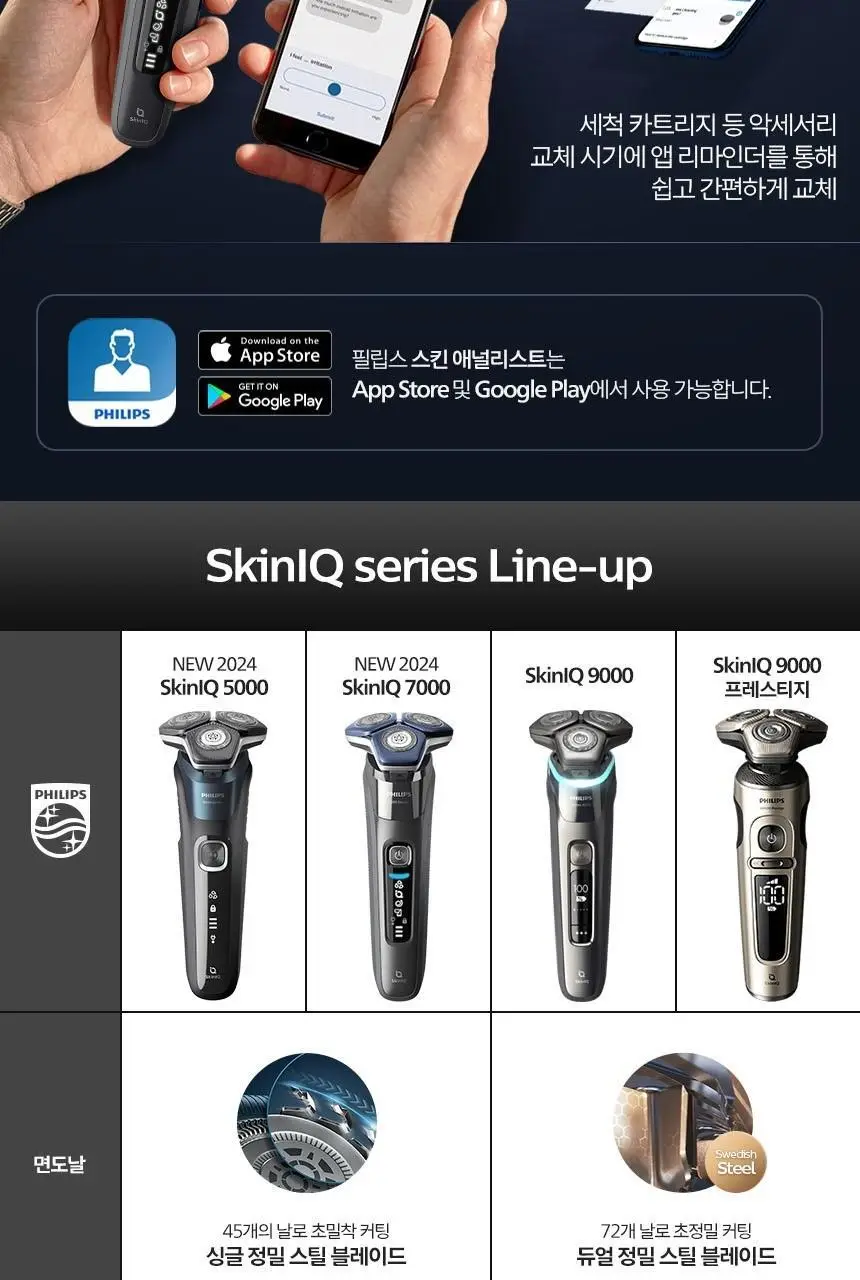 필립스 SkinIQ 7000 시리즈 전기면도기 (S7886/70) 상세페이지 19