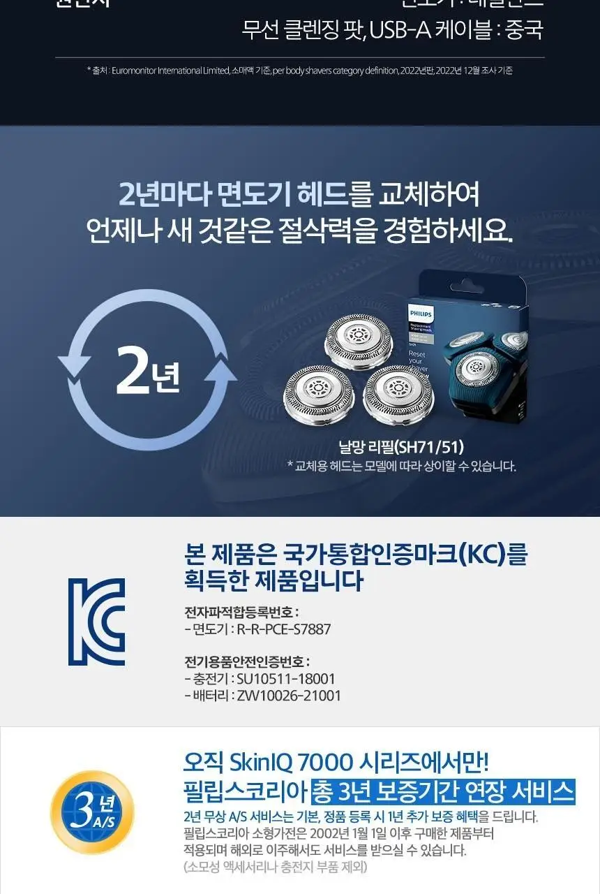 필립스 SkinIQ 7000 시리즈 전기면도기 (S7886/70) 상세페이지 24