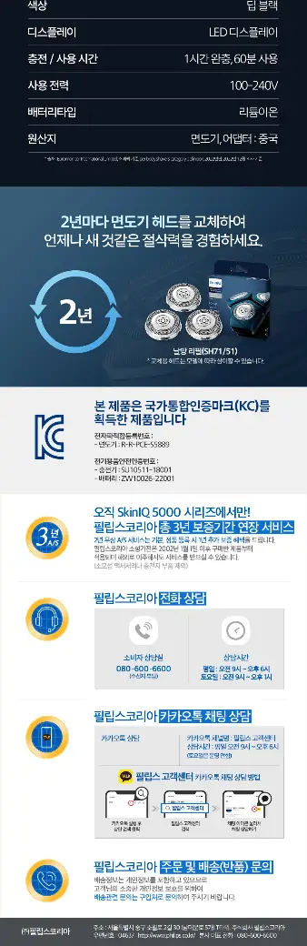 필립스 SkinIQ S5000 시리즈 (S5898/18) 상세페이지 8