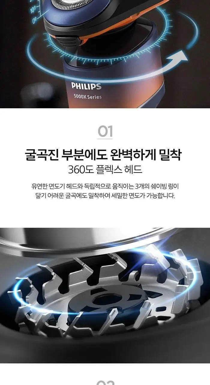 필립스 X5000 시리즈 전기면도기 (X5012/05) 상세페이지 13