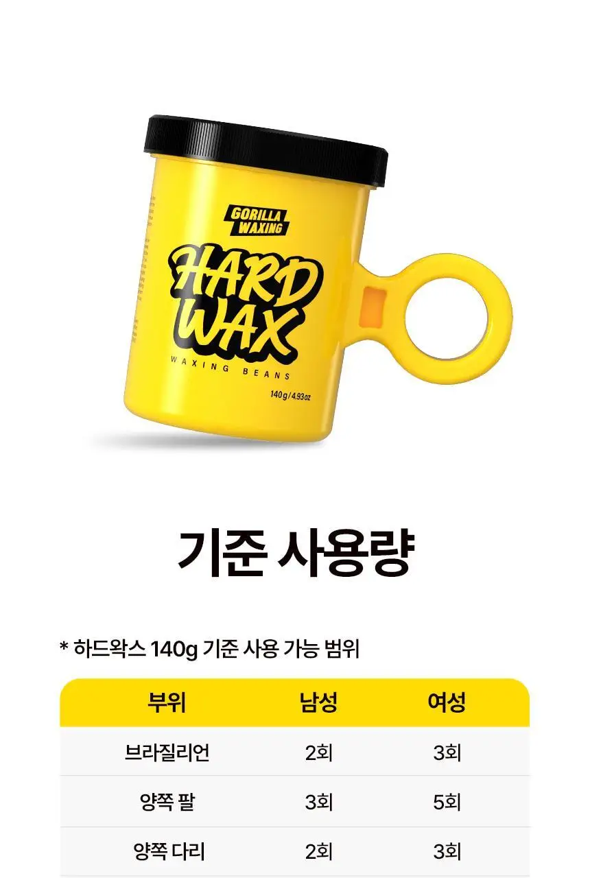 고릴라왁싱 브라질리언 하드왁스 140g x 2개 + 우드 스패출라 10개 상세페이지 33