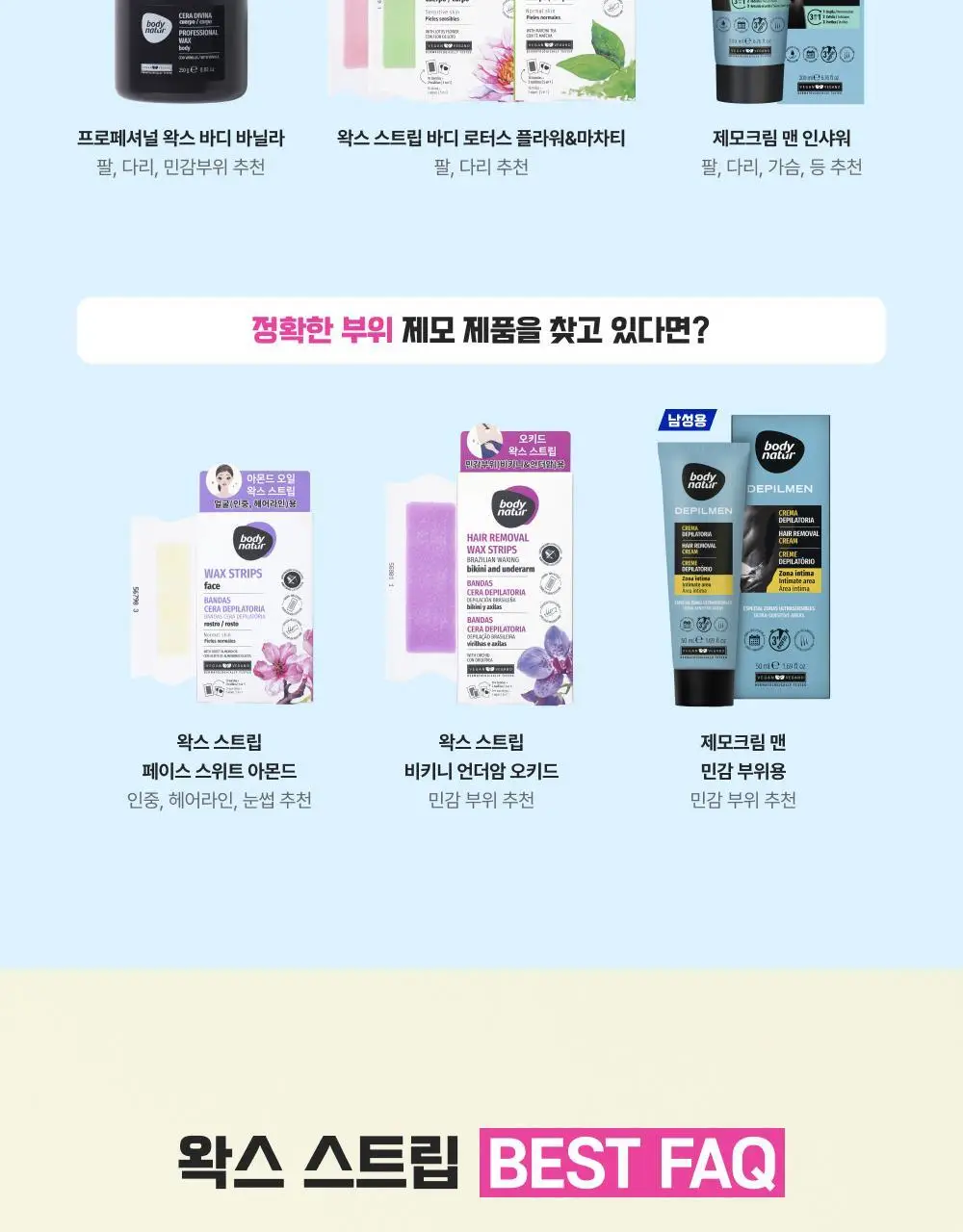 바디네이처 왁스스트립 페이스 스위트아몬드(12매) 상세페이지 14