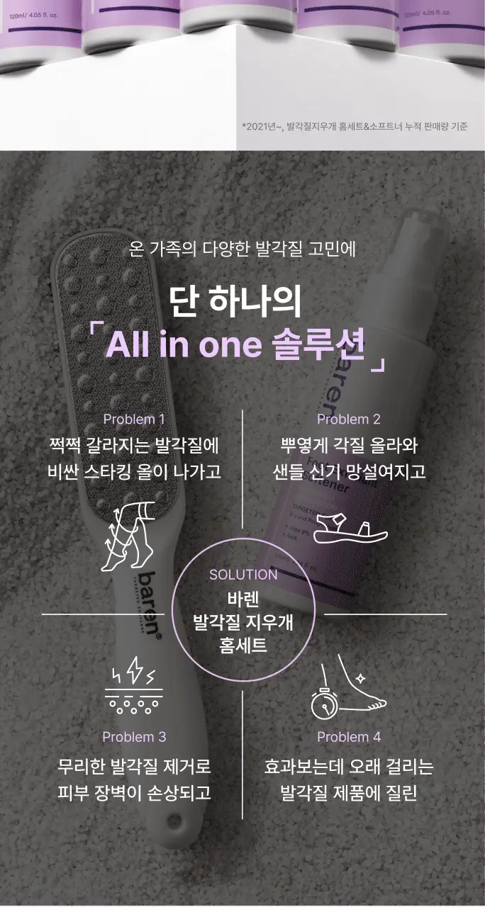 바렌 발각질지우개 홈세트 (미스트 120ml +풋파일) 상세페이지 7