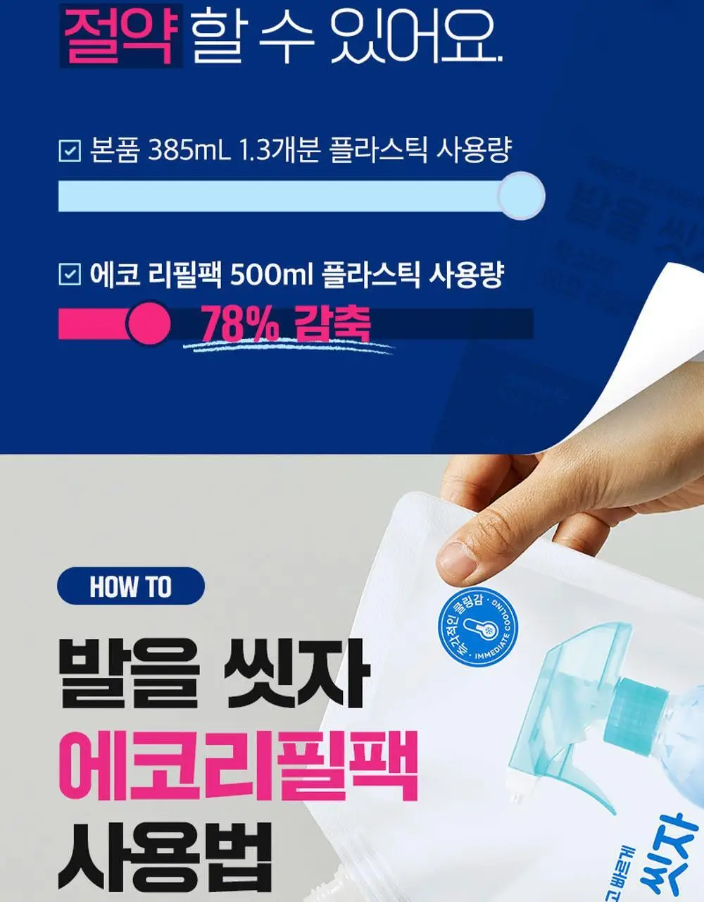 온더바디 발을씻자 코튼 풋샴푸 리필 500ml 4종 택1 (레몬/자몽/쿨링/비누향) 상세페이지 58