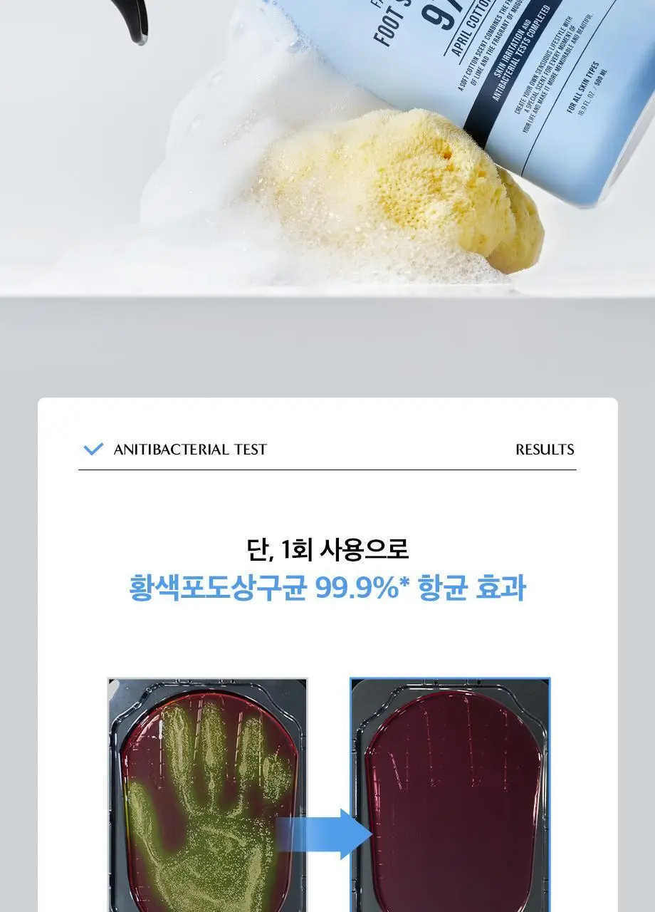 W.DRESSROOM 패스트 프레시 풋샴푸 500ml No.97 에이프릴코튼 상세페이지 6
