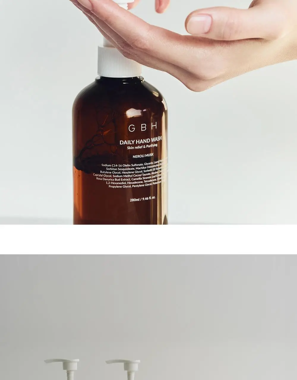 지비에이치 데일리 핸드 워시 네롤리 머스크 280ml 상세페이지 6