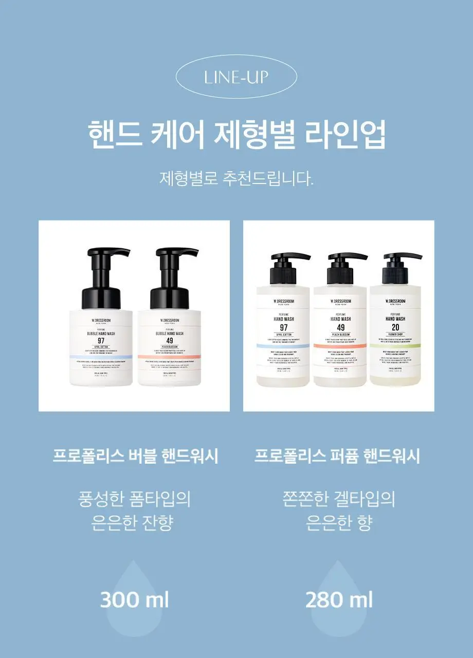 W.DRESSROOM 퍼퓸 버블 핸드워시 300ml (에이프릴코튼, 피치블러썸) 상세페이지 30