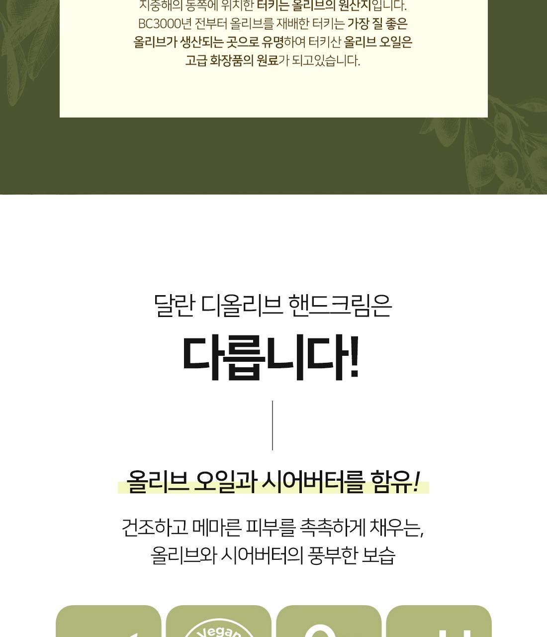 달란 디올리브 인텐시브케어 핸드크림 울트라 60ml 상세페이지 3