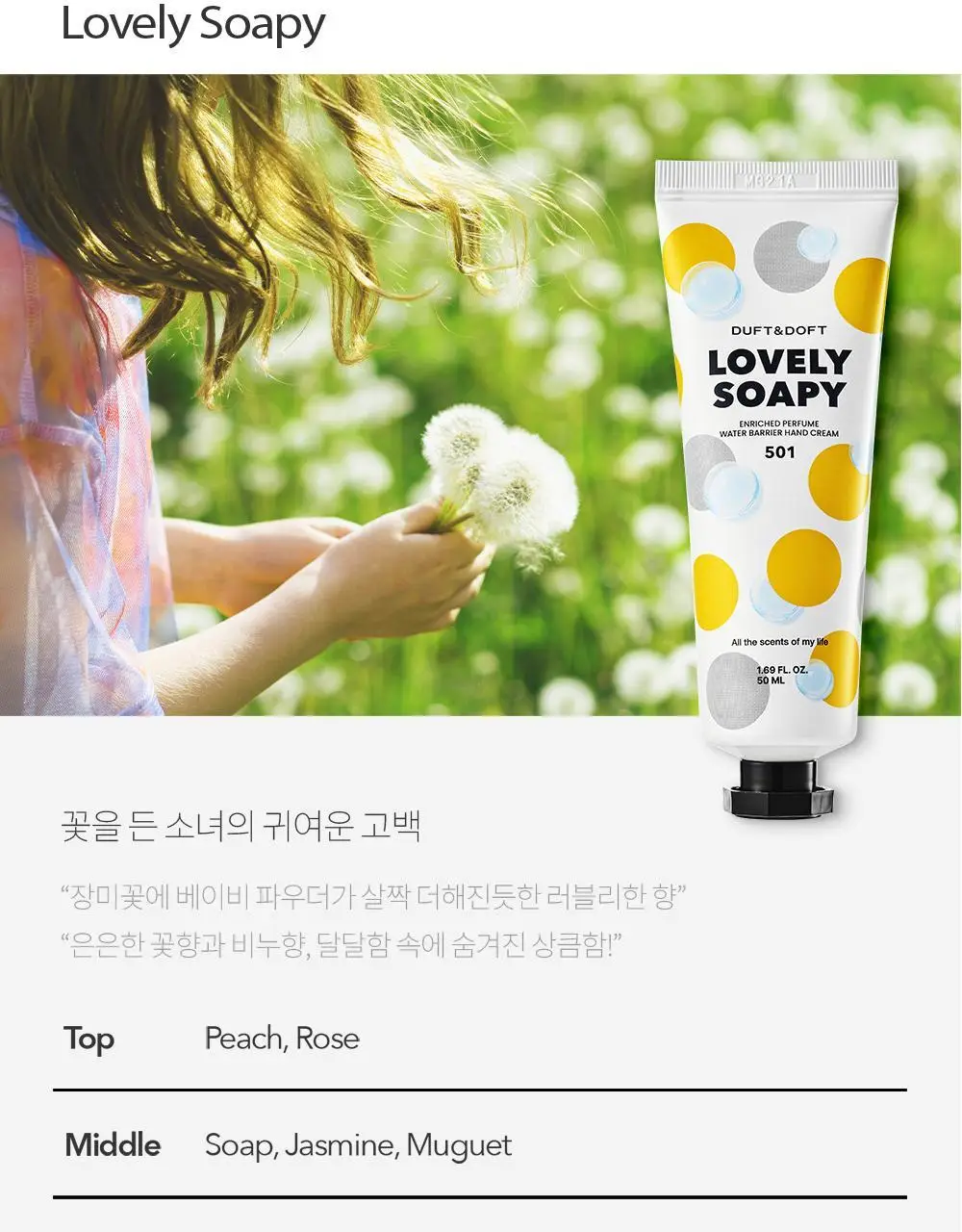 더프트앤도프트 인리치드 퍼퓸 워터베리어 핸드크림 러블리소피 50ml 더블기획 상세페이지 12
