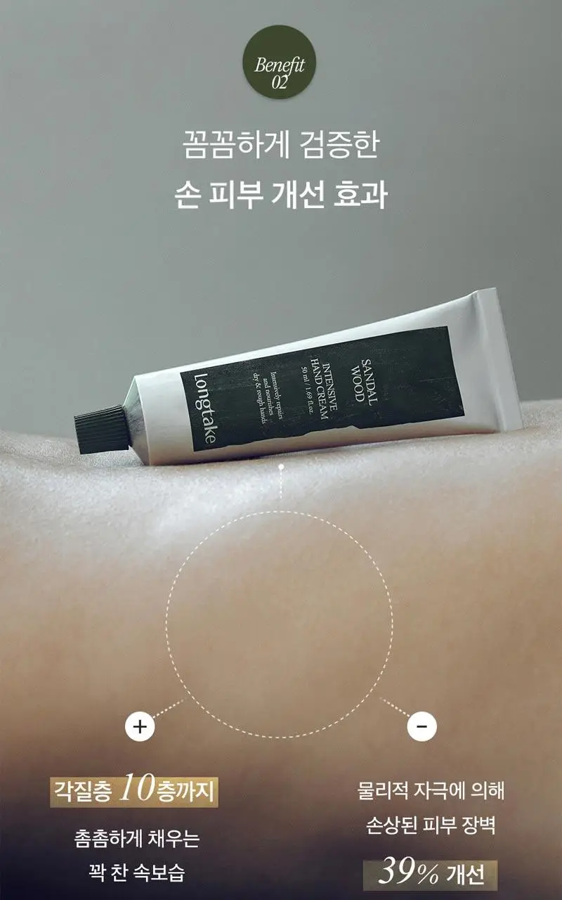 롱테이크 핸드크림 50ML(샌달우드/블랙티앤피그) 상세페이지 9