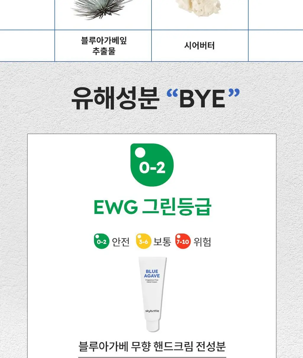스카이보틀 블루아가베 고보습 무향 핸드크림 50ml 상세페이지 10