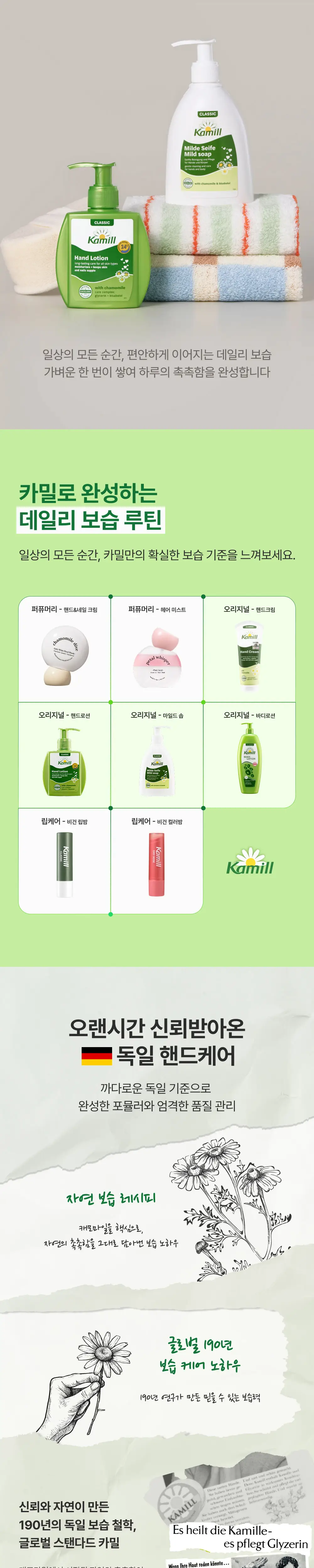 카밀 핸드로션 클래식 125ml (펌핑형) 상세페이지 3