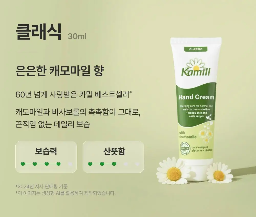 카밀 핸드크림 미니 기획 3종 (30ml*4) 상세페이지 11