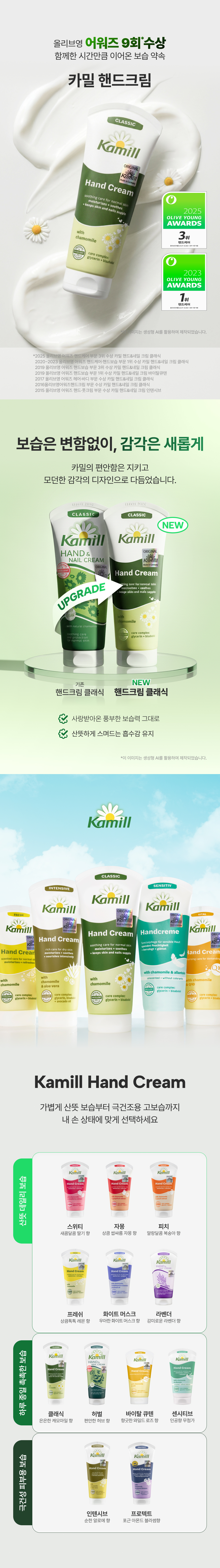 카밀 핸드크림 100ml 2입 기획 (클래식/인텐시브) 상세페이지 3