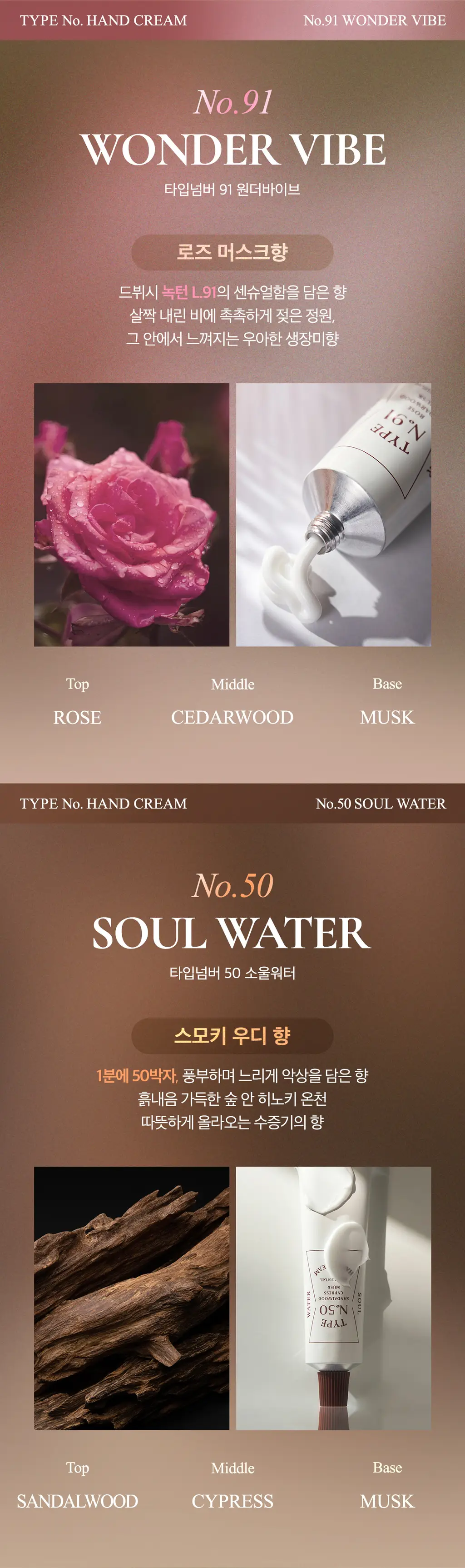 타입넘버 핸드크림 40ml 6종 (기획/단품) 상세페이지 5