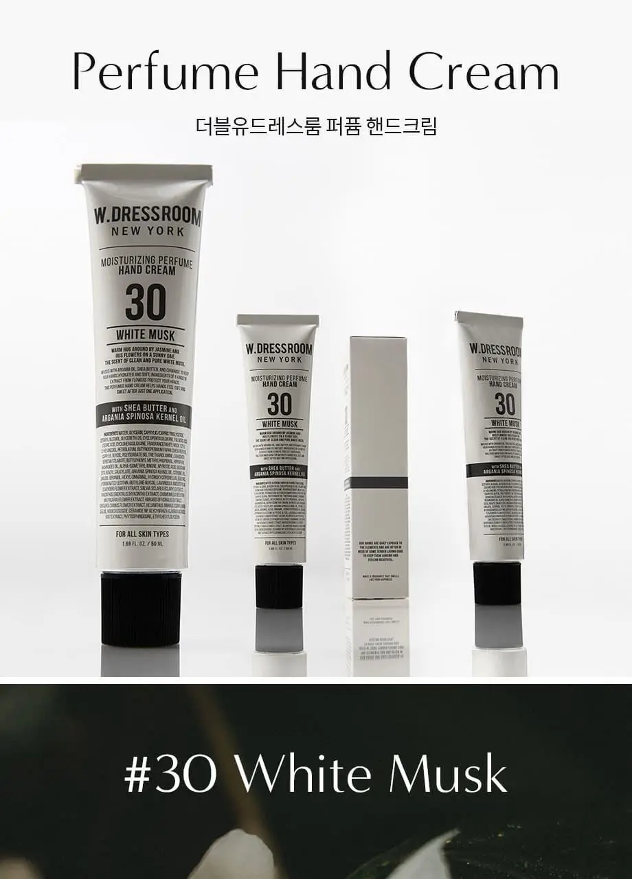 W.DRESSROOM 퍼퓸 핸드크림 No.30 화이트머스크 50ml 상세페이지 4