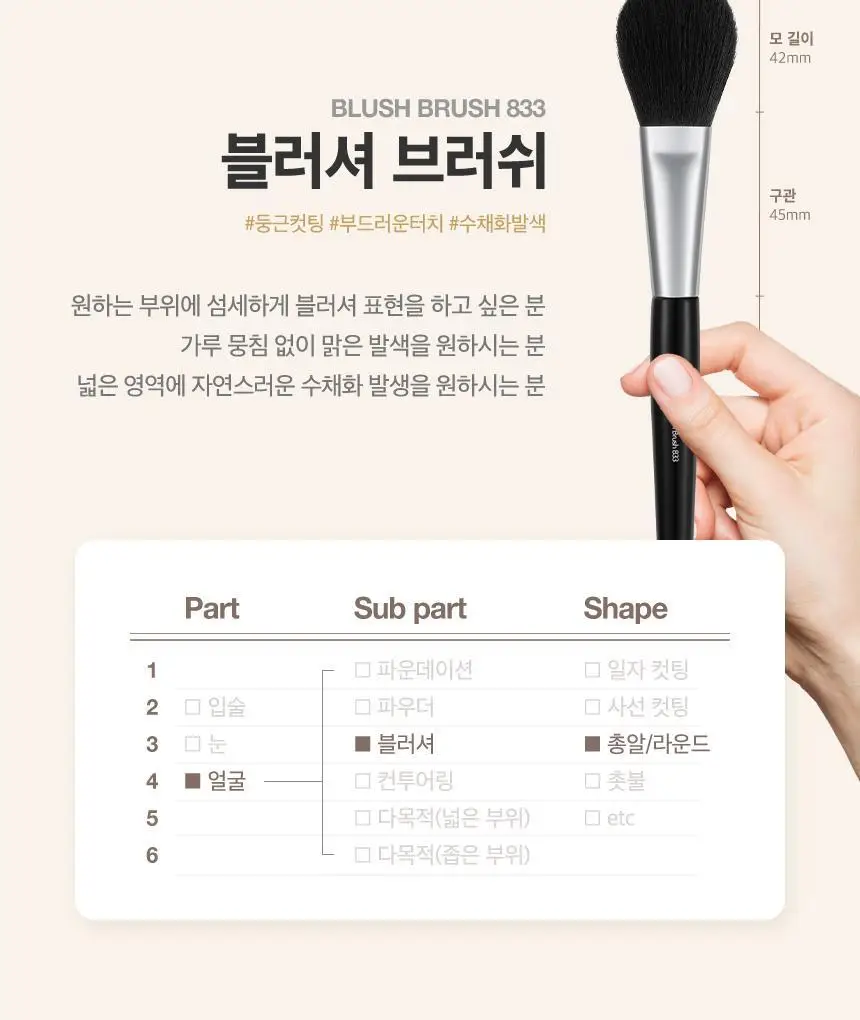 스튜디오17 블러셔 브러쉬 833 상세페이지 6
