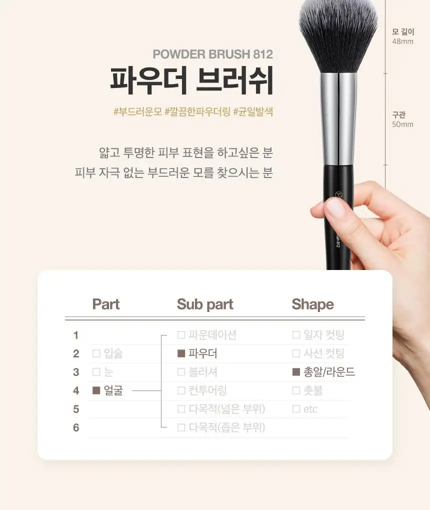 스튜디오17 파우더 브러쉬 812 상세페이지 6