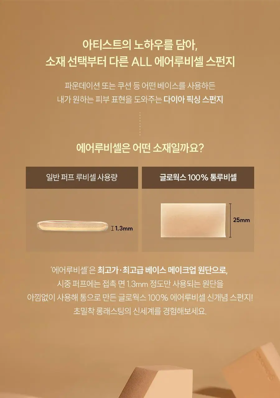 글로웍스 다이아 픽싱 스펀지 기획세트 (+핑거퍼프 6p) 상세페이지 5
