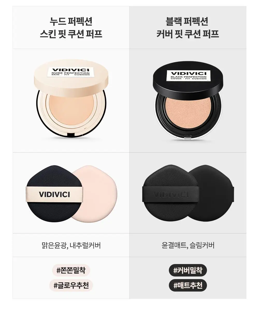 비디비치 스킨 핏/커버 핏 쿠션 퍼프 5P (2종 택 1) 상세페이지 18
